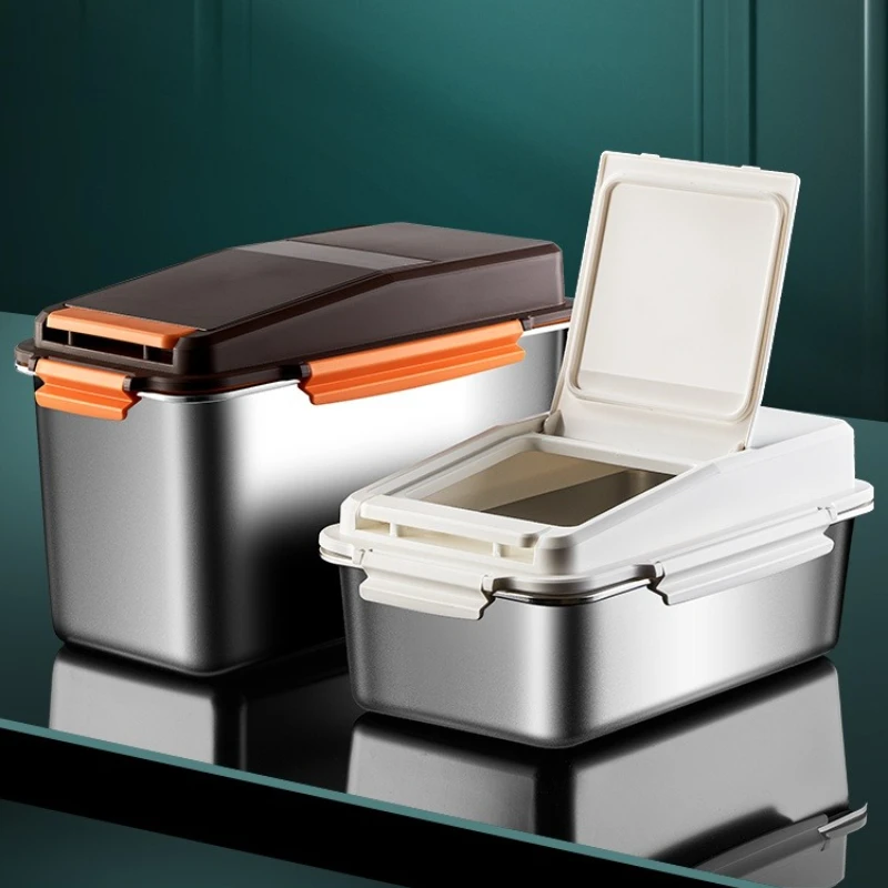 

Stainless steel rice bucket household insect proof moisture