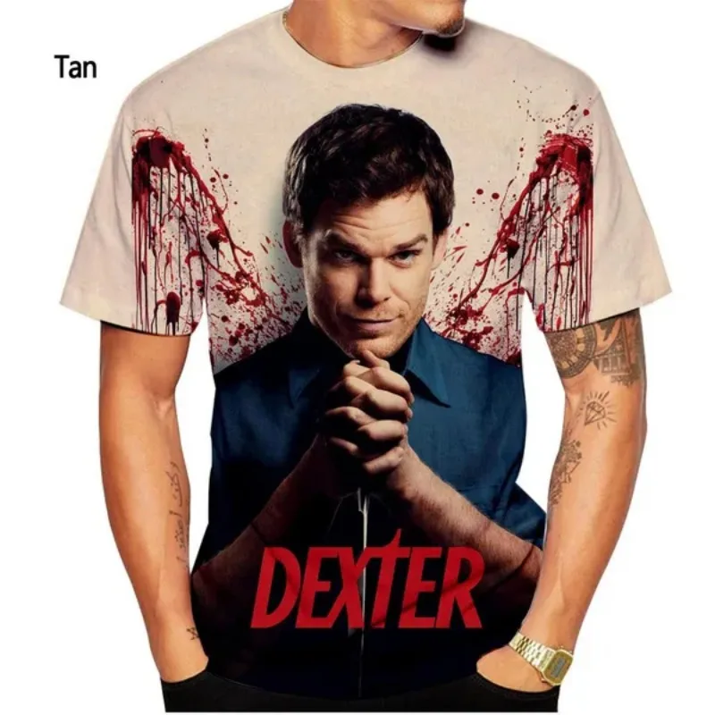 Dexter 3D Printed T-shirt Men\'s and Women\'s Short-sleeved Printed T Shirt Cosplay Men\'s Clothing Haikyuu T-shirt for Men Tee