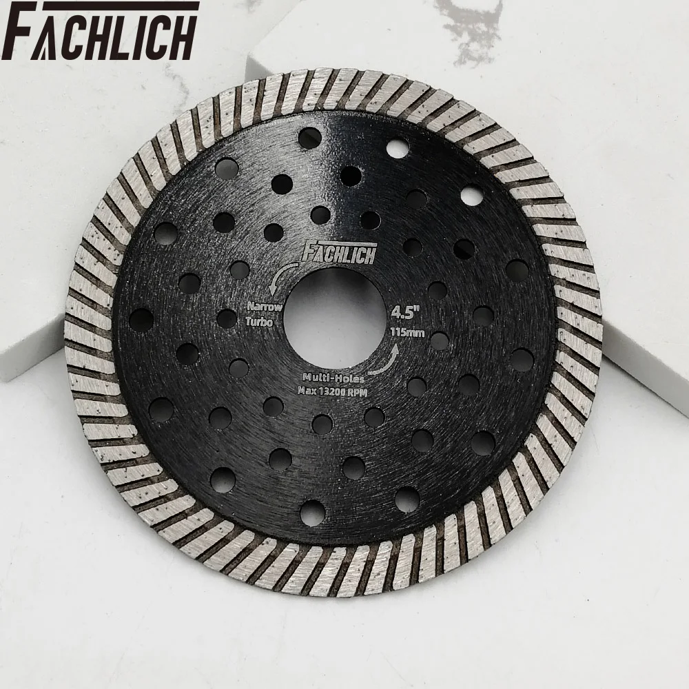 FACHLICH 1pc Dia105/115/125/180/230mm Diamond Turbo Saw Blade Cutter Marble Granite Tile Porcelain Cutting Disc Masonry Plate