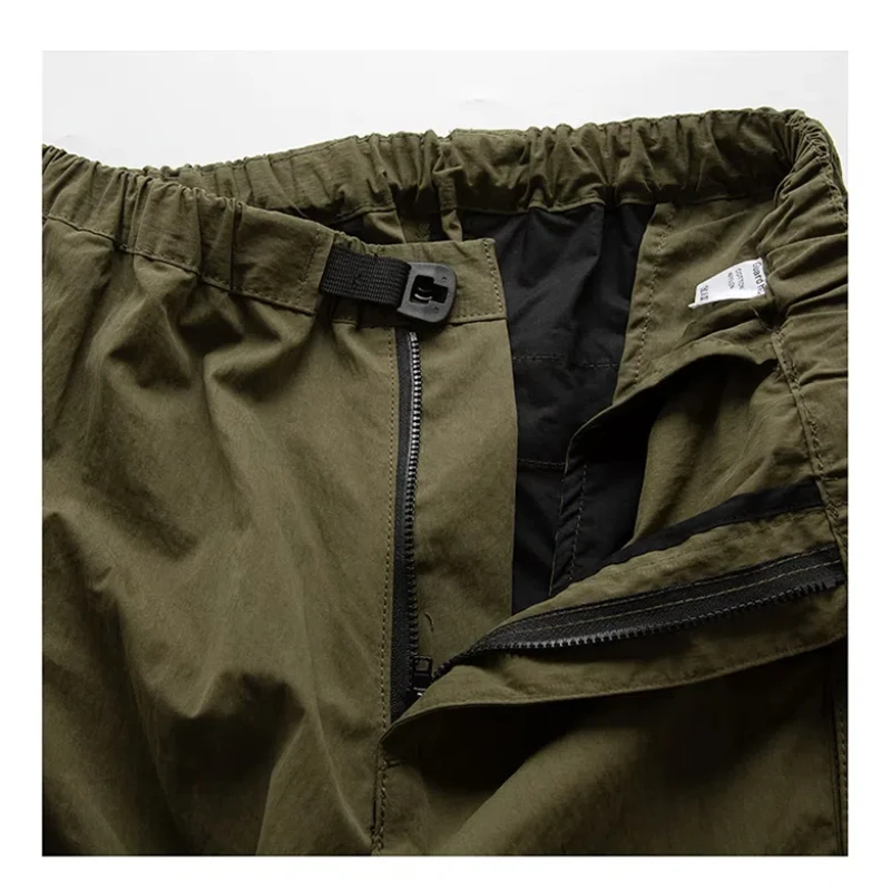 ملابس جبلية خارجية وظيفية للرياح للرجال متعددة الجيوب واسعة الساق سراويل غير رسمية فضفاضة