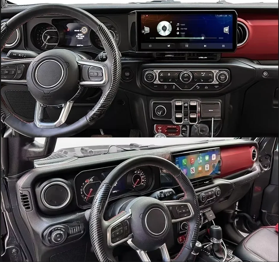 

12.3" Multimedia Android 14 Car Stereo Radio For Jeep Wrangler 2018-2021 GPS Navigation Carplay 4+64 WIFI Auto Headunit Monitor