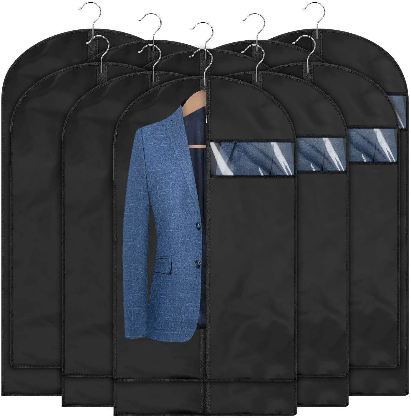 

Dustproof Clothing Covers Waterproof Clothes Dust Cover Coat Suit Dress Protector Hanging Garment Bags Closet Organizer