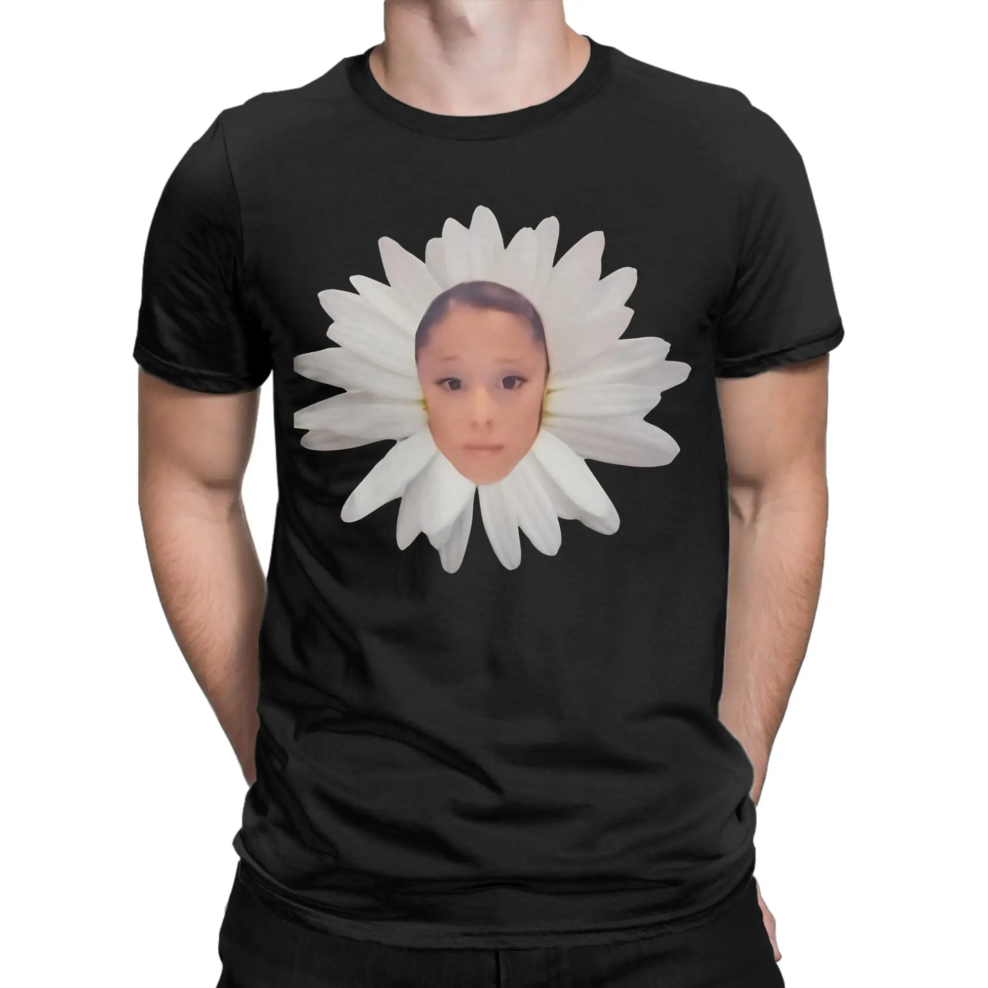 Vintage Arianas Grandes Petal  T-Shirt Unisex Round Neck Short Sleeve Clothing Singer Cotton Summer TopsTops
