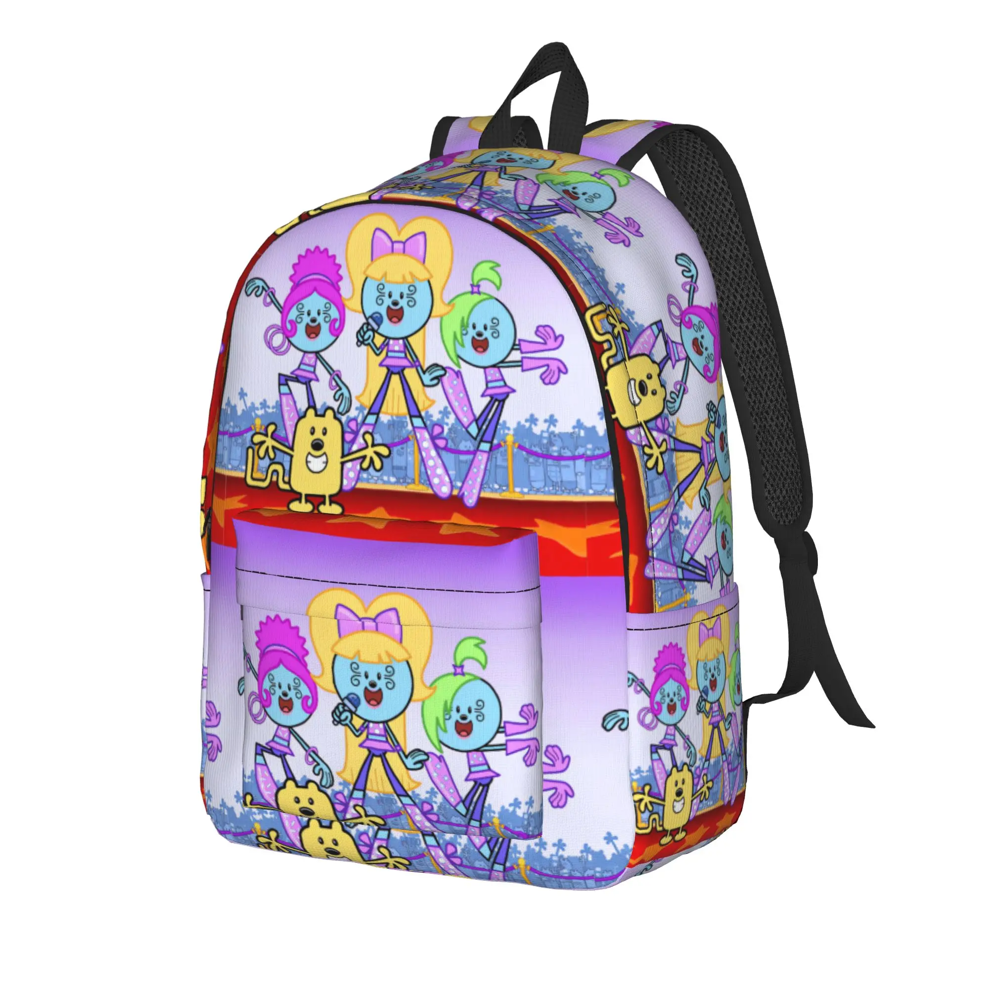 Wow Wow Wubbzy Backpack  Teen Polyester Travel Backpacks Durable Style High School Bags Rucksack