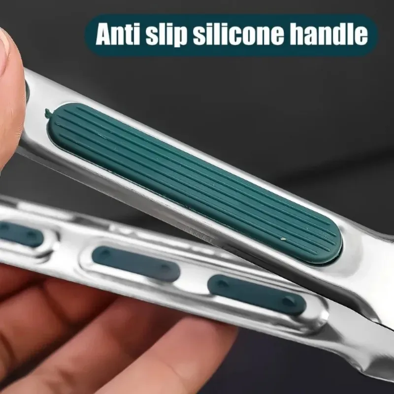 Pince à aliments antidérapante en acier inoxydable, 7/9/12 pouces, pour barbecue, poignée antidérapante en Silicone, pince à pain pour salade de viande, outil de cuisson de cuisine domestique