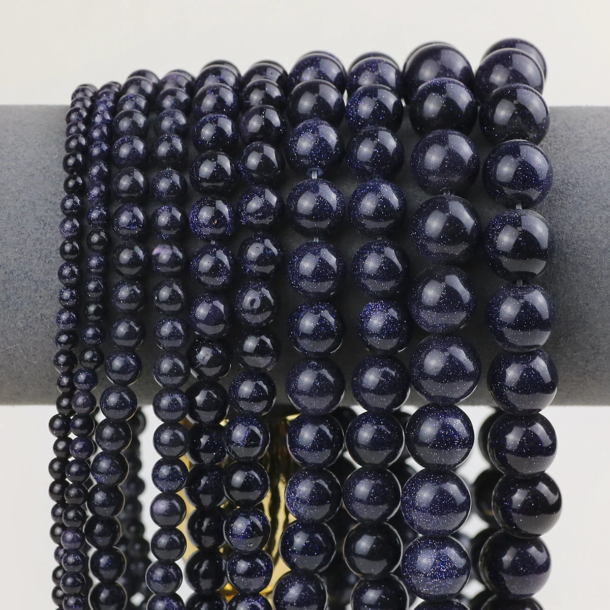 4-12mm Natural Blue Sandstone Energy Stone Loose Spacer Beads For Jewelry Making DIY Bracelets Necklaces Earrings Craft Supplies