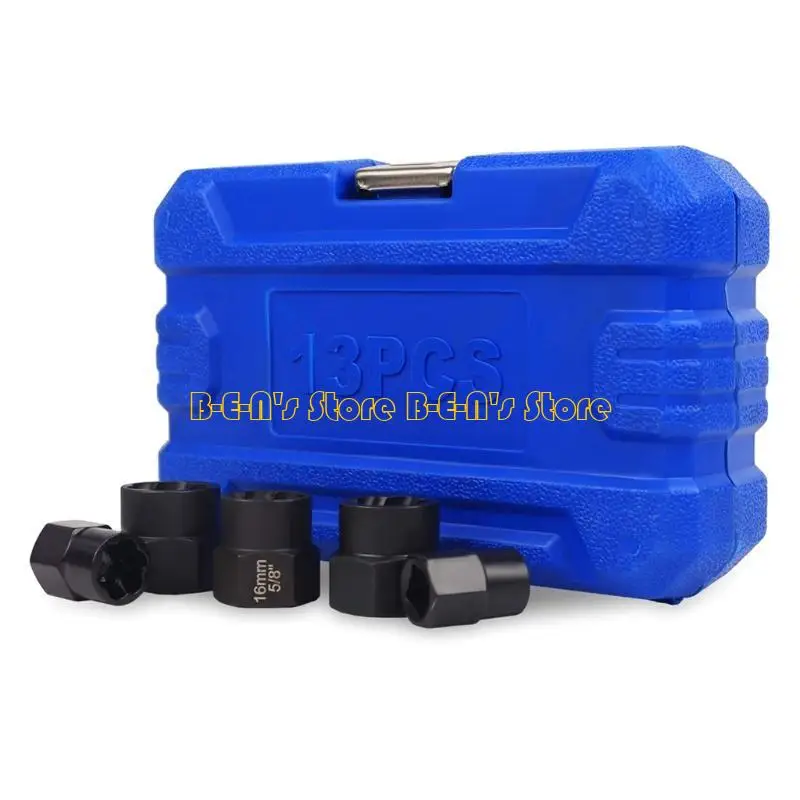 

Y1AD 13 Impact-damaged Bolts and Screws Extractor Socket Tool Disassembly Bolt Nut and Screw Disassembly Sock
