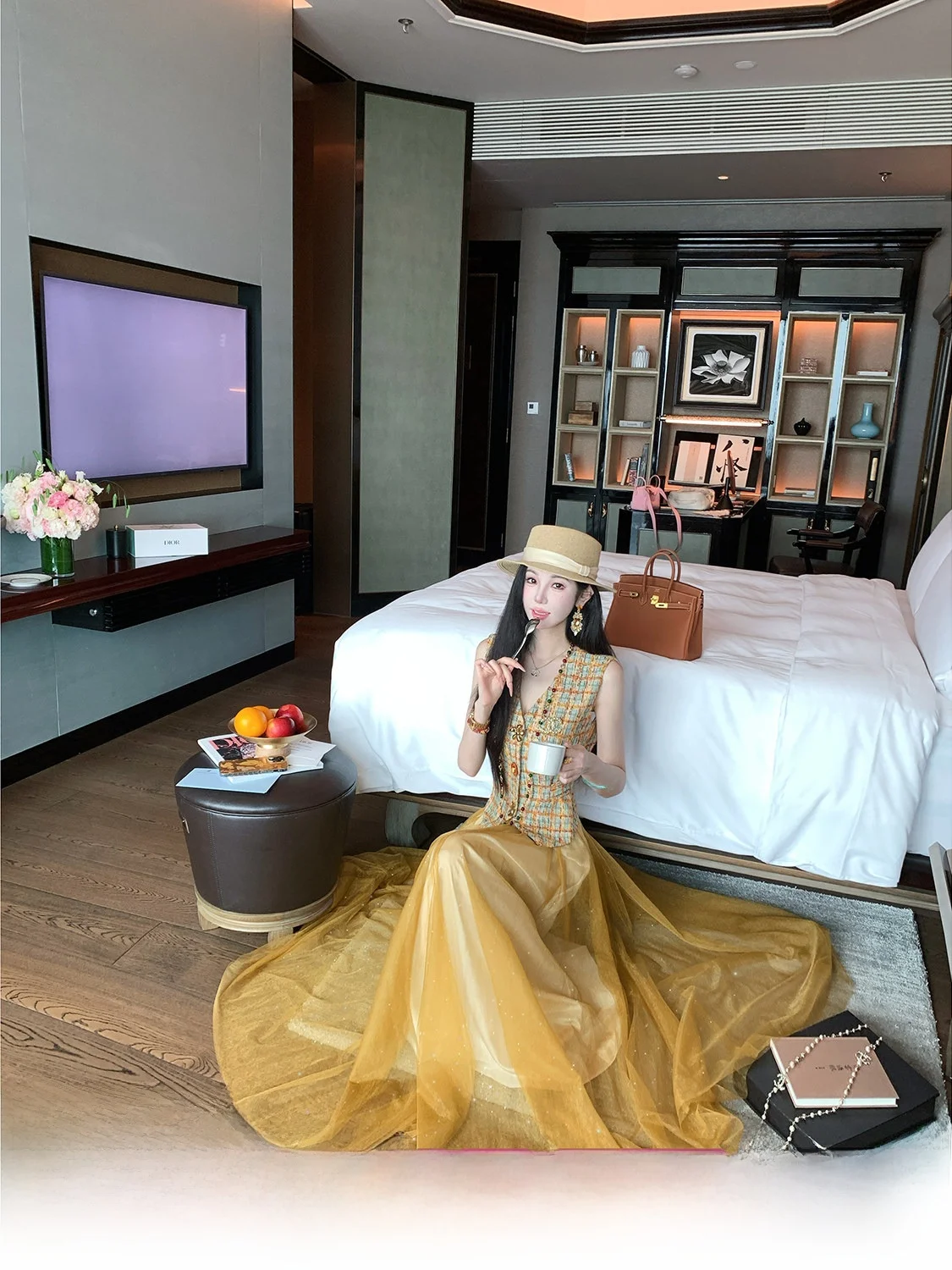 

Модная двухслойная длинная юбка А-силуэта с высокой талией, винтажная, для повседневной носки, из нейлоновой ткани