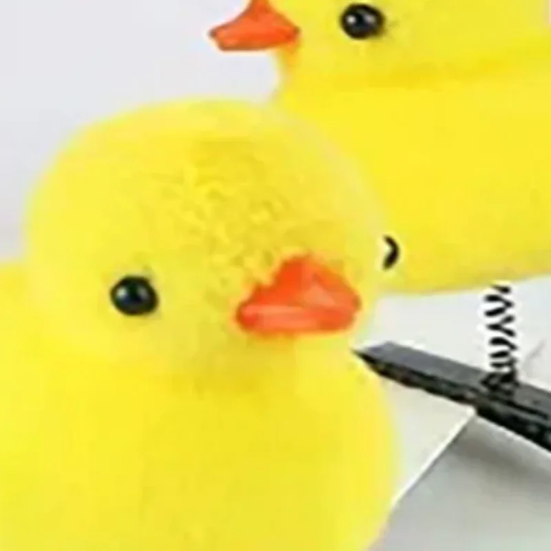

5 шт./лот, забавная детская 3D маленькая желтая утка, плюшевая заколка для волос, забавный рождественский подарок, милый весенний головной убор, аксессуары