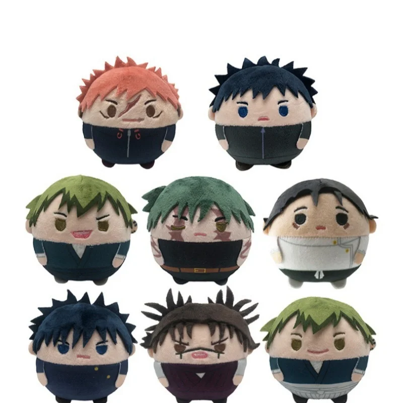 NEU Jujutsu Kaisen Runder Plüsch-Schlüsselanhänger Yuji Megumi Choso Yuta Anime Flauschige Stoffpuppe Taschenanhänger Fan-Geschenk