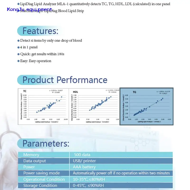 4 In1 Blood Lipid Analyzer Total Cholesterol (TC)&high Density Lipoprotein Cholesterol (HDL) &triglyceride (TG) Cholestero