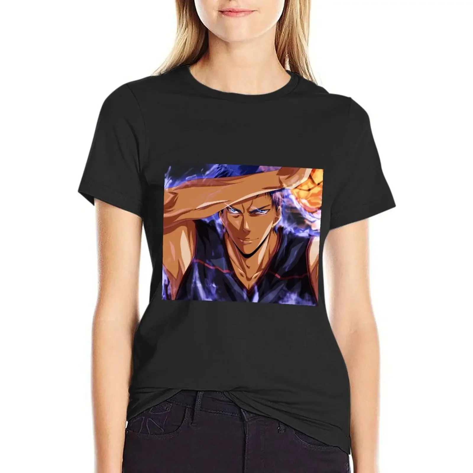 

Aomine Daiki T-Shirt lady clothes quick drying plus sizes Blouse Summer Women's clothing