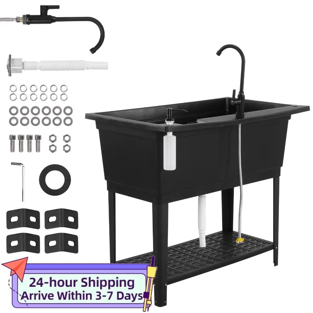 

Отдельностоящая раковина с краном из нержавеющей стали и дозатором для мыла, уличная станция для мытья рук для прачечной, двора, сада