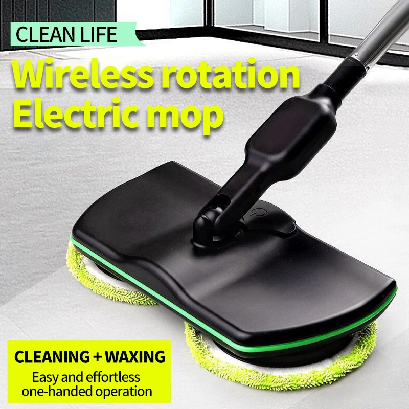 

Cordless Electric Mop with Rechargeable Battery 180° Swivel for End Cleaning Cleaner for Hardwood Bathroom Tile Floor Cleaning