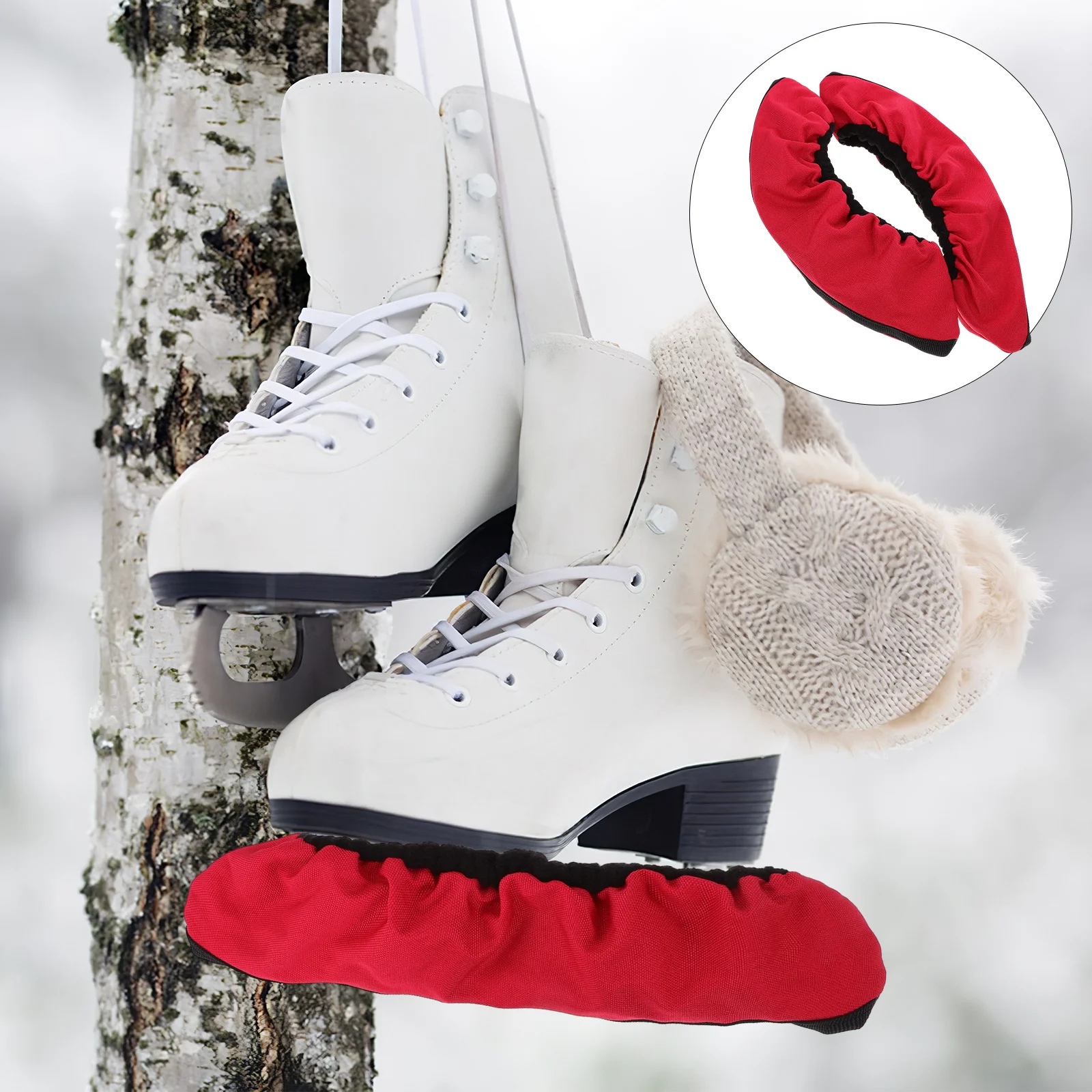 

1Pair Ice Skate Guard Elastic Blades Protector Skates Shoe Cover Skating Blades Guard Hockey Skates Protector Skate Guards