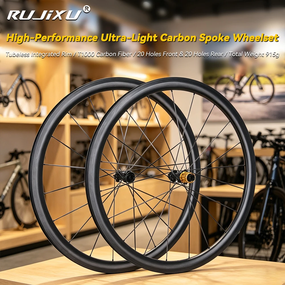 700C 915g Carbonfaser-Speichenlaufradsatz für Rennräder mit Scheibenbremsen, 38/50mm, Fahrradlaufradsatz mit 36T/60T Ratschennabe für HG/XDR-Räder