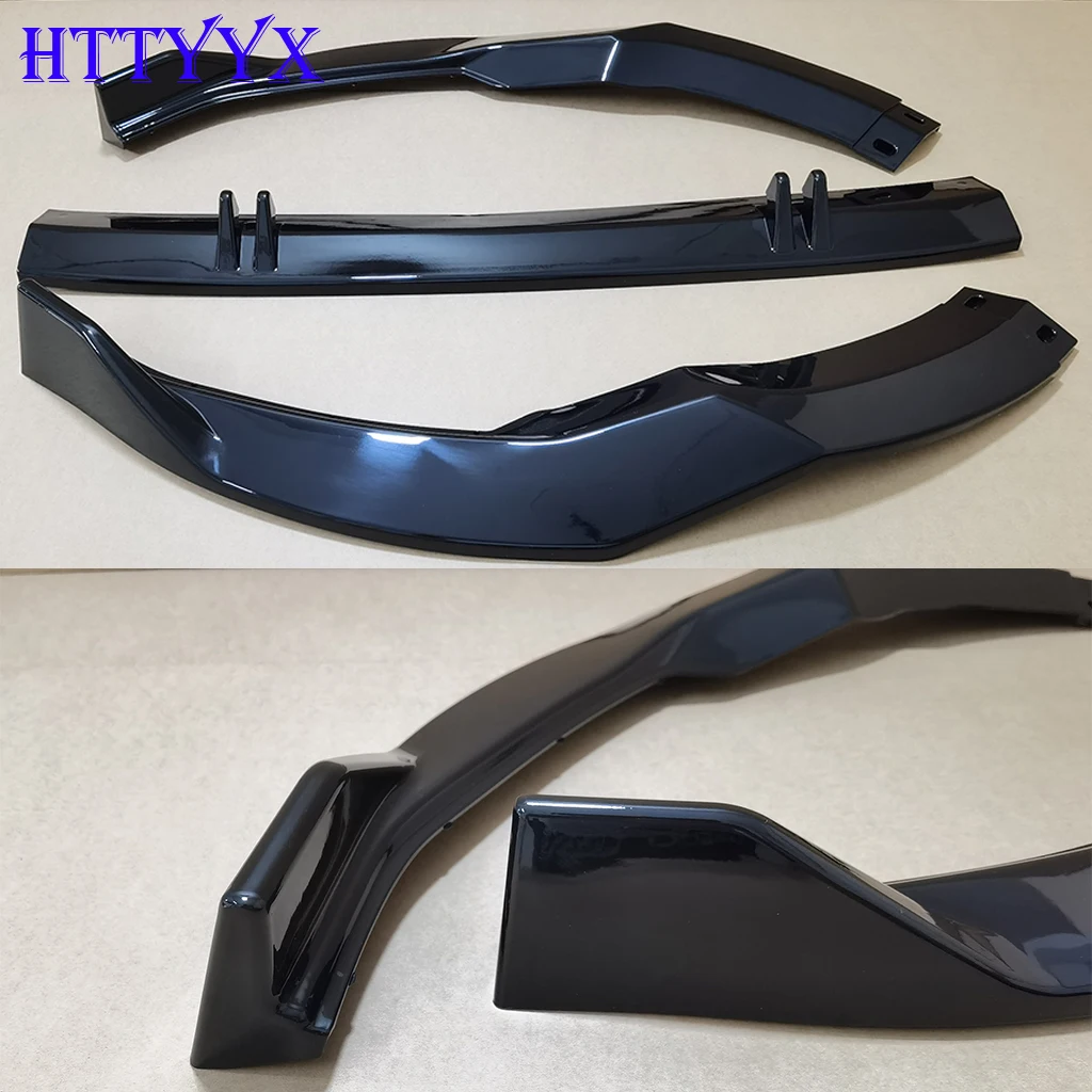 Car Front Bumper Splitter Lip Diffuser Body Kit Spoiler Guard For Audi A3 S3 8Y Quattro S-Line 2020 2021 2022 2023 2024