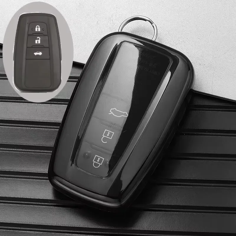 

New Transparent Soft Car Key Case Cover for Toyota Prius Camry Corolla C-HR CHR RAV4 Prado 2018 Accessories Key Covers