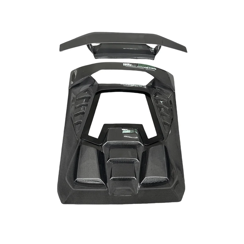 Tecnicar نمط ألياف الكربون غطاء محرك السيارة الخلفي لامبورغيني هوراكان LP610 LP580 اكسسوارات السيارات غطاء الجذع الخلفي