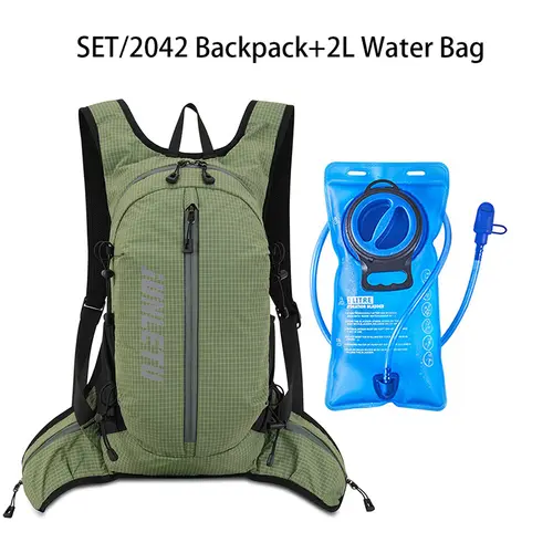 Ultra-light Cycling Backpack with 2L Water Bag Set Breathable Rucksack Hydration Drinking Knapsack Water Replenishment Daypack - Image 2