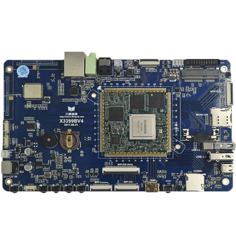 RK3399 Develop Board RK3399 Six Core A72*2+A53*4 Mali-T860 GPU 4K HD 2G/4G DDR3 16G EMMC Android6.0/7.1 Ubuntu16.04 Debian9