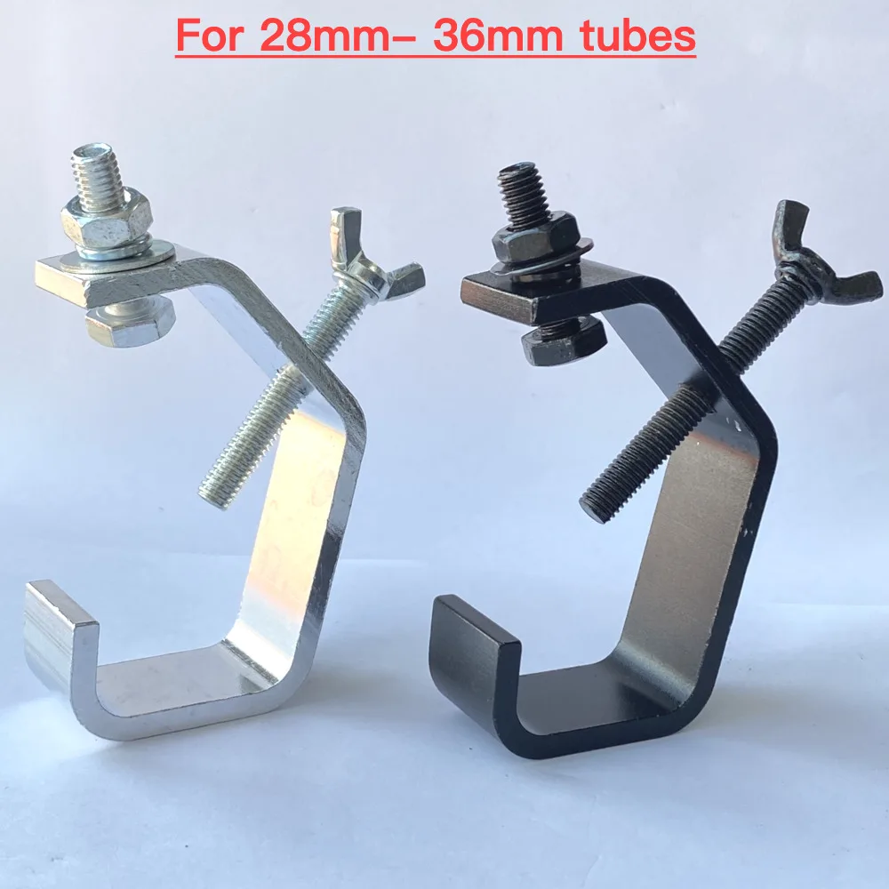 28-36mm Round Tubes Square Pipes Aluminium C-Hook 15KG Lighting Clamps Stage Accessory Black/Silver Truss Stand Mounting Clamps