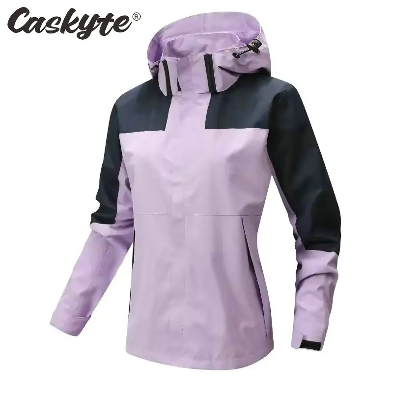 

CASKYTE Woman Thin Waterproof Mountaineering Clothes Climbing Hiking Single-layer Jacket Trekking Camping Coat Chamarra Mujer