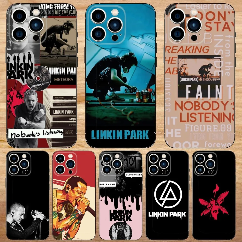 Band L-Linkin Cool P-Park Phone Case For iPhone15,14,13,12,11,Pro,Max,Plus,Mini,X,XS,XR,8,7,6,S,Plus,SE Soft Black Case