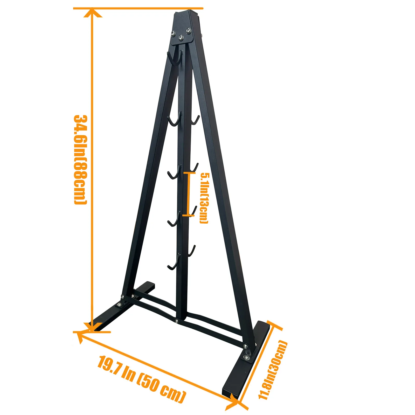 Gym Fitness LAT Pull Down Bar Storage Rack for Mag Grip, Heavy Duty A-Frame Stand for LAT Pulldown Attachments & LAT Bar