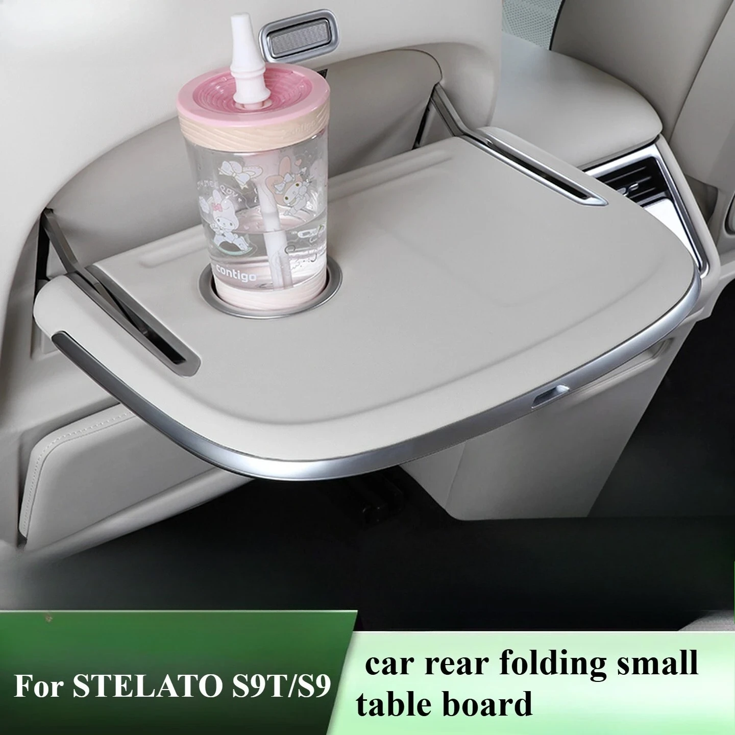 For STELATO S9T S9 2025 2026 Car Seat Back Electric Folding Small Table Board Wireless Charger Foldable Laptop Table Plate