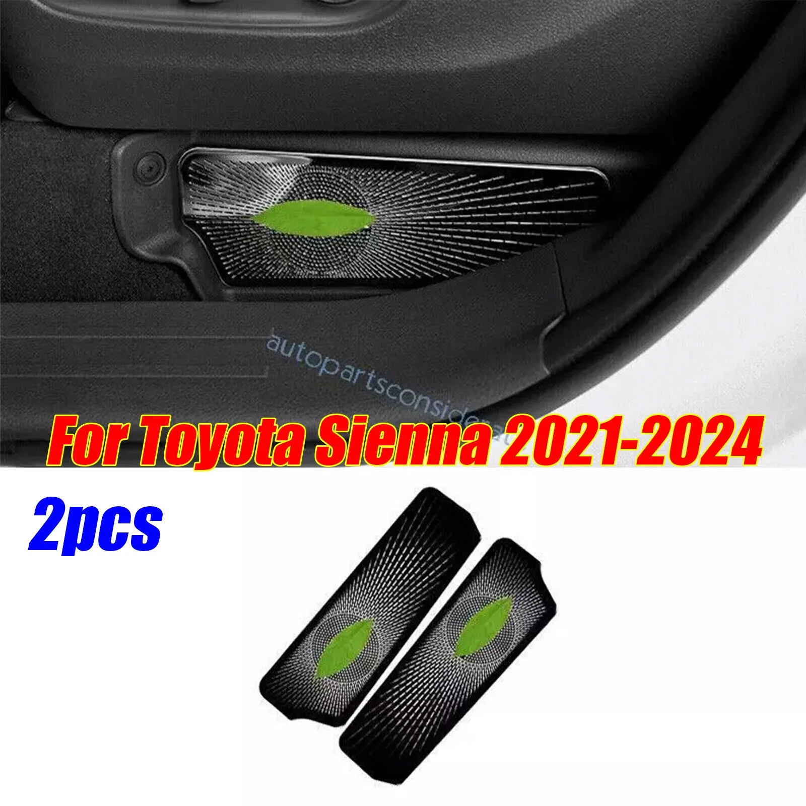 For Toyota Sienna 2021-2023 2024 Black Titanium Seat L&R Air Vent Dust Cover 2pc