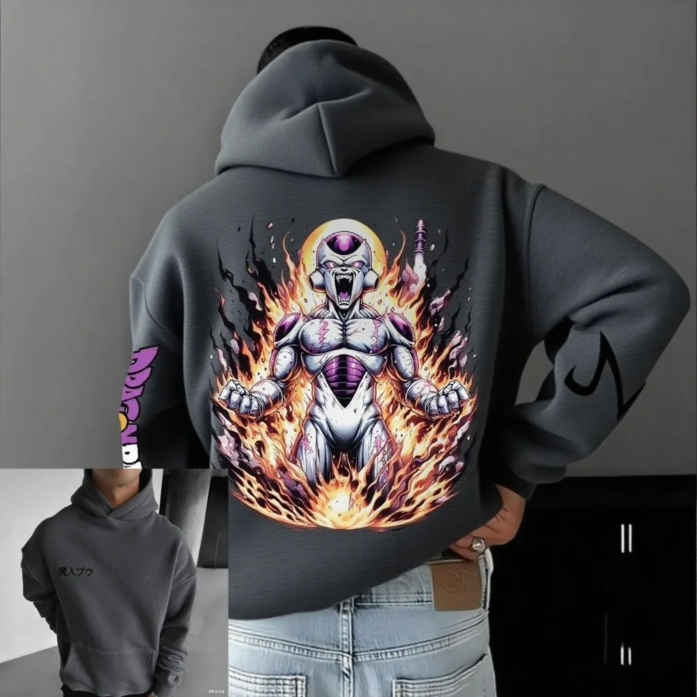 Dragon Ball Z Frieza Hoodie Anime Unisex Langarm Grafik Druck Sweatshirt Streetwear Herbst Winter Casual Fitness Neue Y2k