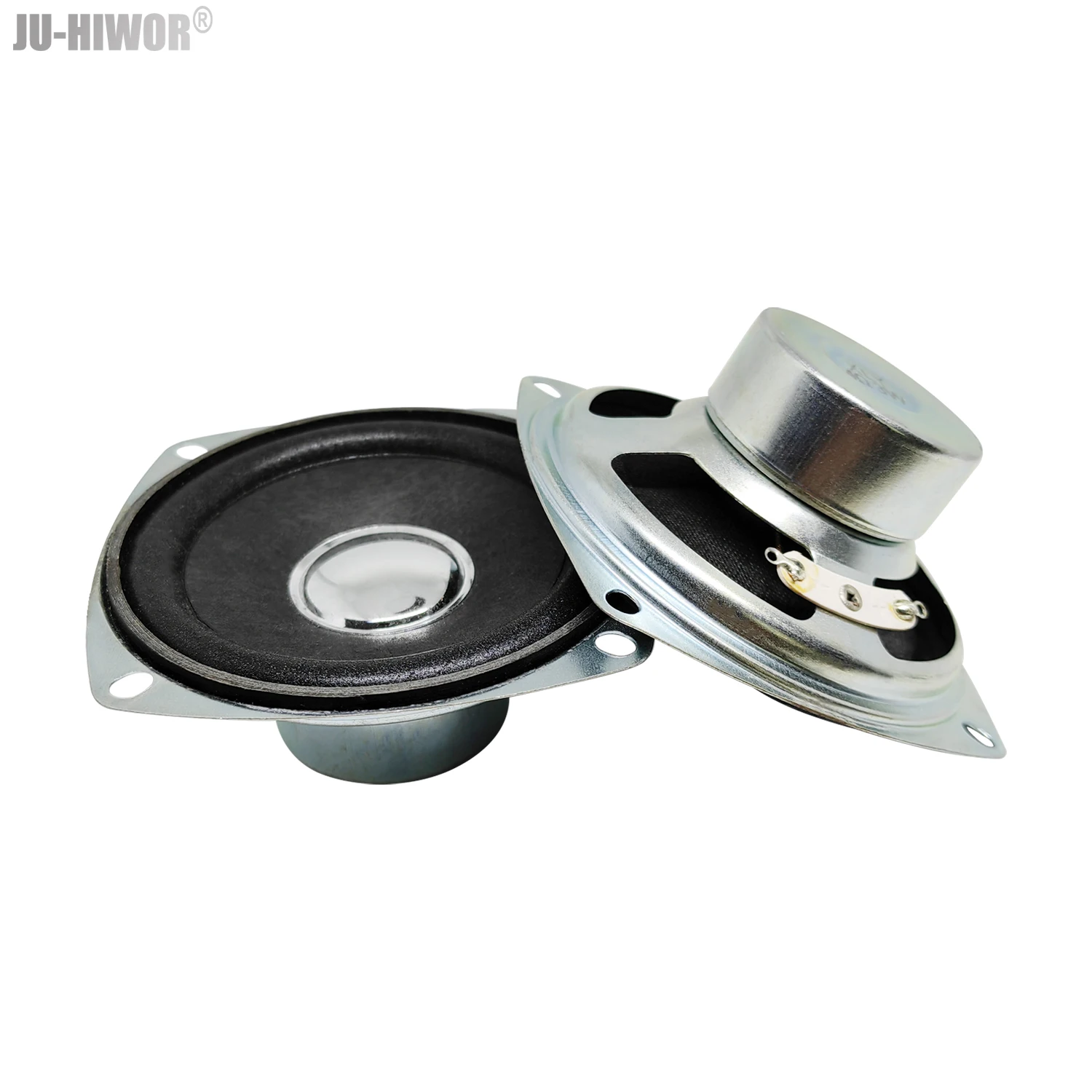 2pcs 4 Ohm 3W Loudspeaker 78MM 3inch  Square Speaker 37MM Internal Magnetic Antimagnetic Foam Edge Bright Cap Height 34MM