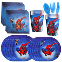Marvel Spider man Birthday Decoration Tableware Cup Plate Tablecloth Set Balloon Spiderman Party Supplies Kids Banner Backdrop