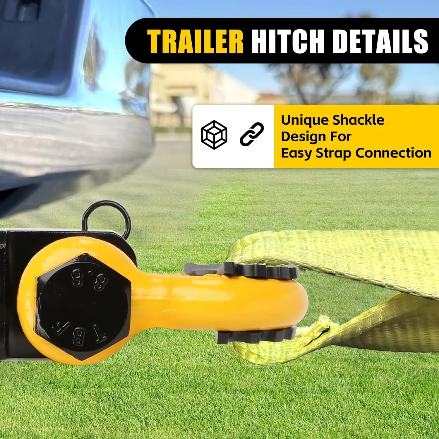 51007 15,000 lb Hitch Recovery Shackle with 3/4' D-Ring for 2' Receiver