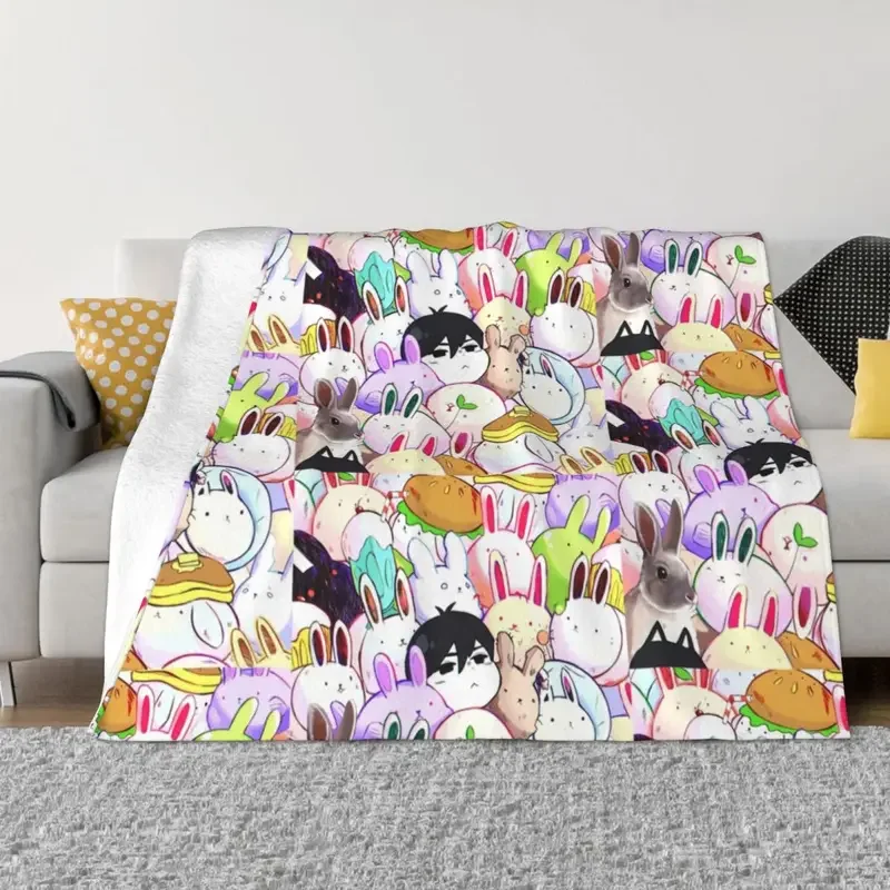 Omori Hero Sunny Basil Cartoon Blankets Flannel All Season Game Lover Super Soft Throw Blanket for Bedding Couch Bedspreads