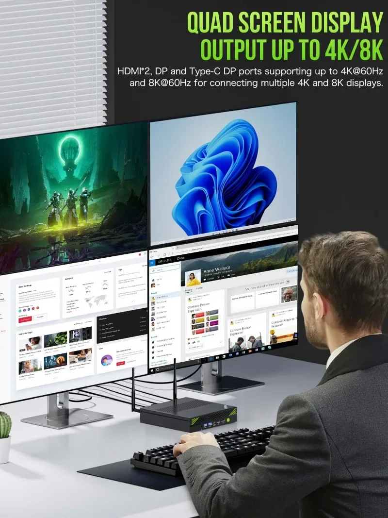 GMKtec K10 I9-13900HK كمبيوتر صغير ويندوز 11 برو DDR5 32 جيجابايت 1 تيرا بايت M.2 2280 PCIE4.0 SSD WIFI6 BT5.2 كمبيوتر ألعاب سطح المكتب