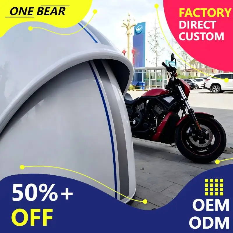 Any Size Custom Strong Storm Proof Motorcycle Shed Outdoor Waterproof Fiberglass Metal Base All Weather Sunproof Heavy Duty Yard