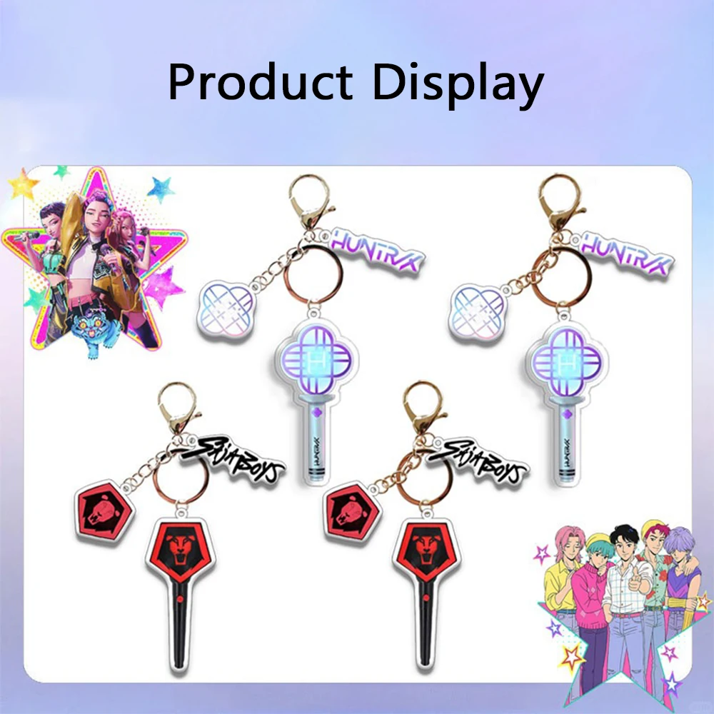 KPop التجريبي الصيادين المفاتيح النمر ساجا بوي تأثيري حقيبة معلقة قلادة المعبود كيرينغ سحر الكرتون أنيمي مروحة هدية اكسسوارات