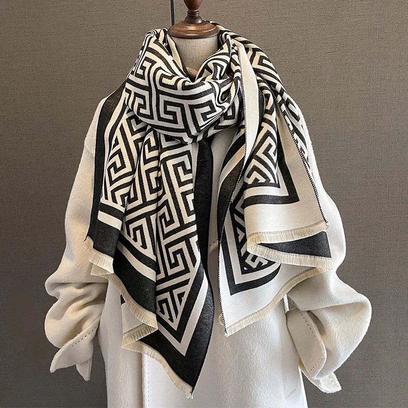 

Шарф женский зимний новый имитация кашемира модная корейская версия теплый студенческий шарф для пар кондиционер шаль на улице