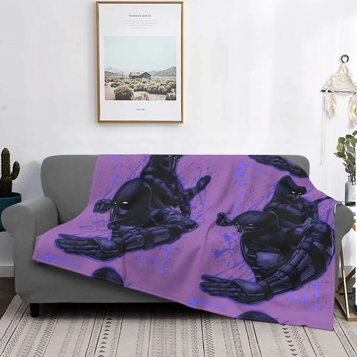 Mortal Kombat Fighting Game Blanket Fleece Spring Autumn Noob Saibot Thin Throw Blankets For Bedding Travel Bedding Throws