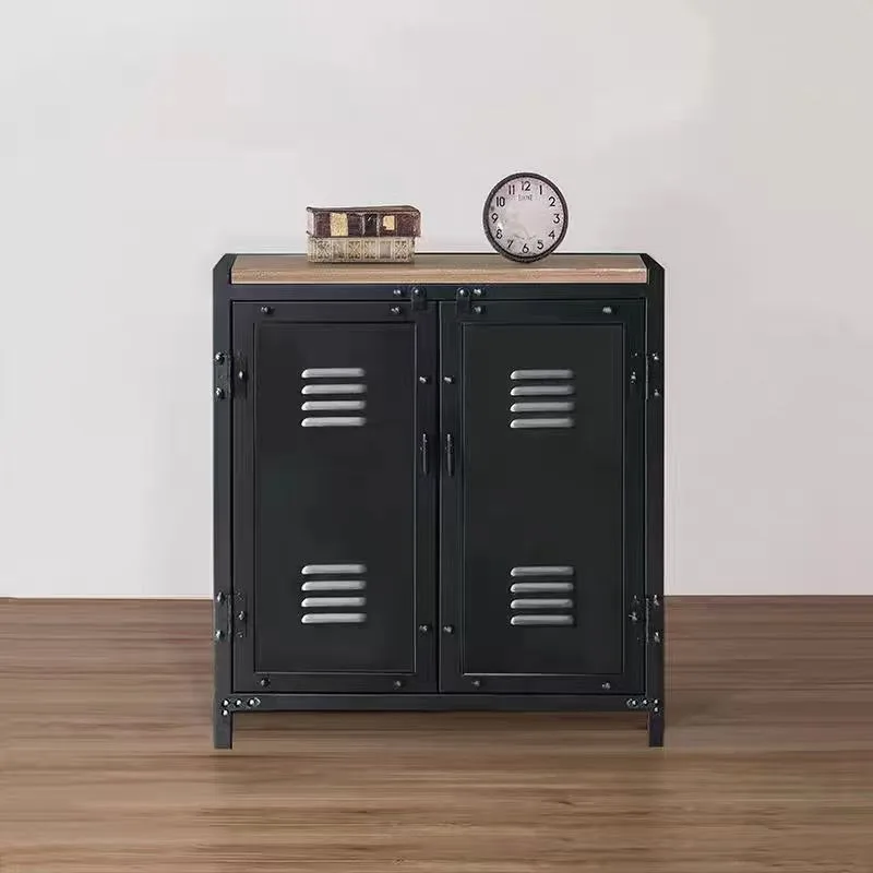 Tin cabinet Household multi-functional Retro wrought iron cabinet Locker Dining side cabinet