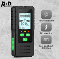 R&D New Stud Finder Wall Scanner Cable Wires Depth Tracker Wall Metal Detector Electronic Backlit Black AC Wood Finder