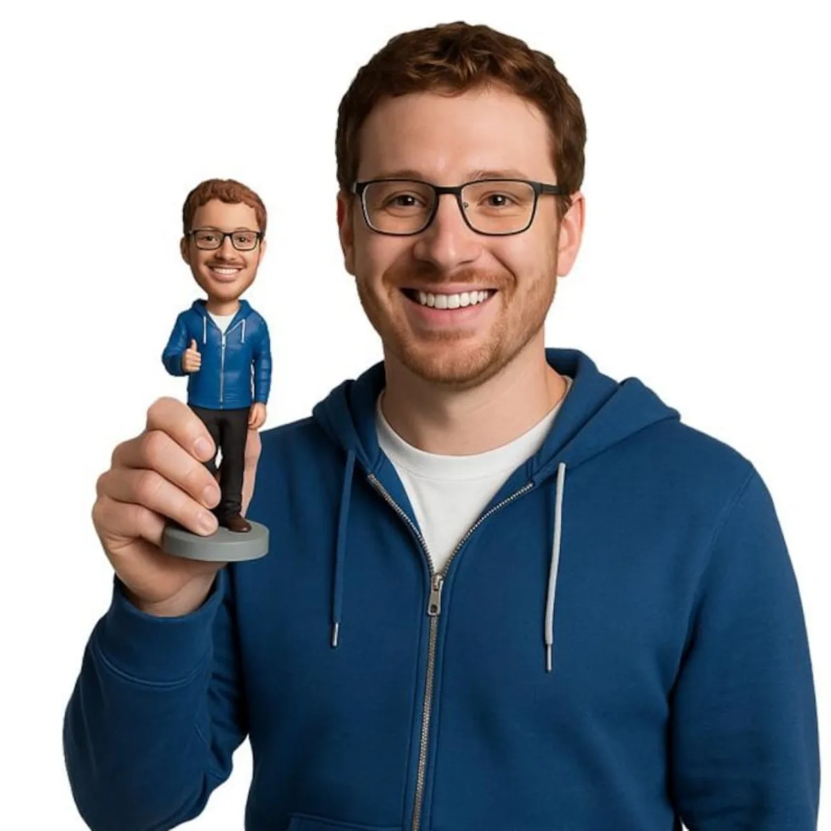 

Custom Bobblehead From Photo Personalized Handmade Clay Figurine 3D Statue Gift For Holiday Surprise Keepsake