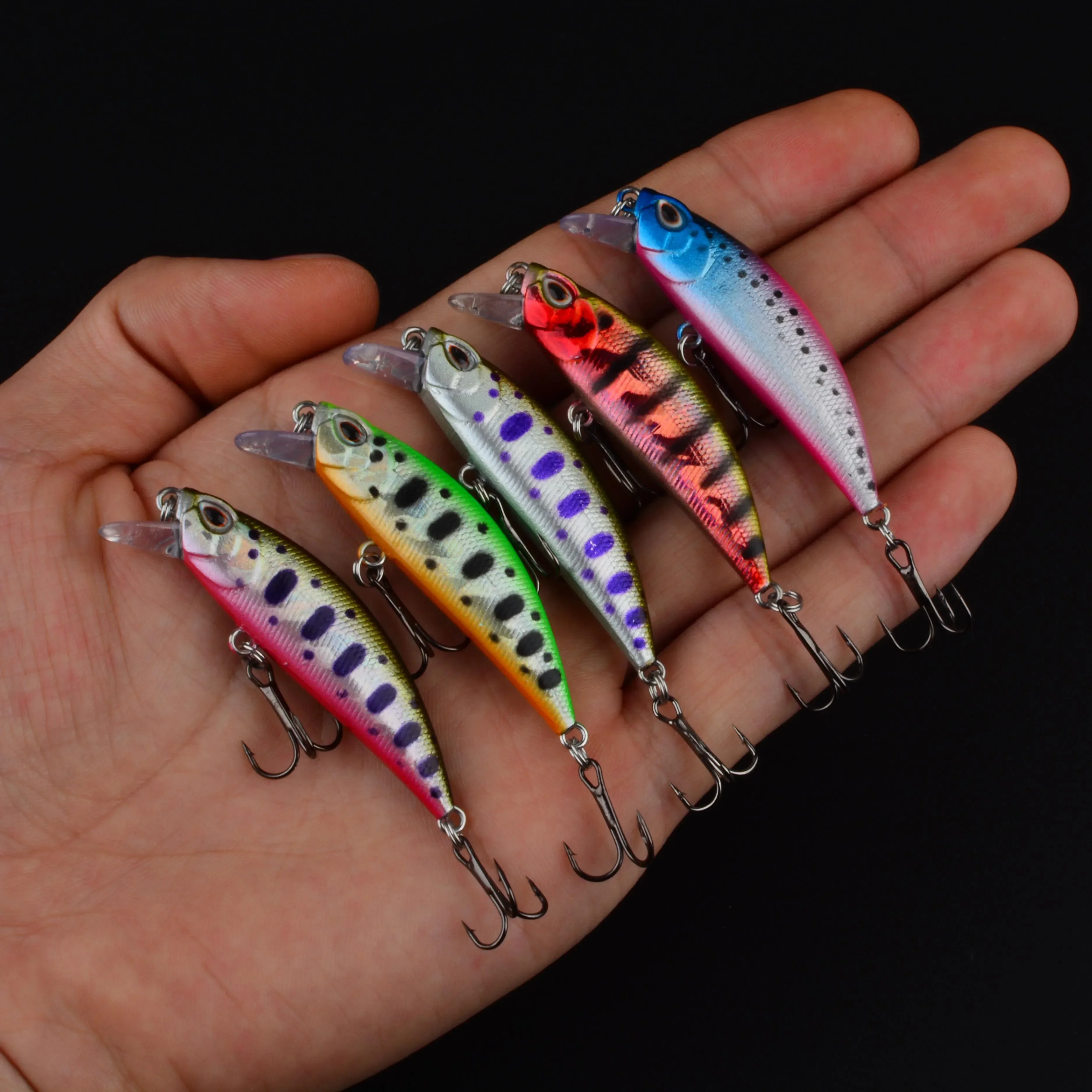 Angelköder 3D-Augen 50mm 5g Kunststoff-Hartköder Künstliche Köder Wobbler Crankbait Winter-Meeresangeln Bass-Angelzubehör – Detail 4