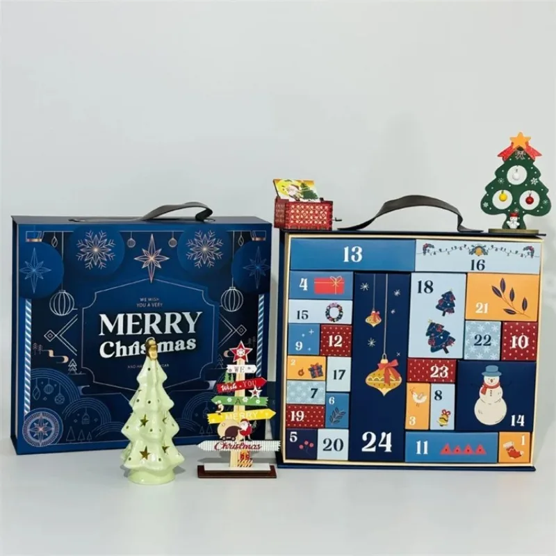 Customized query24 Days Christmas Advent Calendar Gift Box Countdown Calender Gift Empty Cabinet Surprise Navidad Gifts for Best