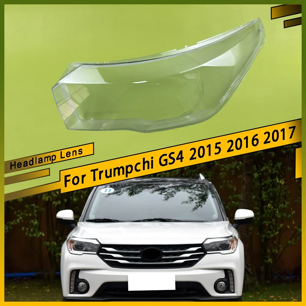 

For Trumpchi GS4 2015 2016 2017 Auto Headlamps Cover Lens Headlights Shade Transparent Lampshade Plexiglass Shell Replace
