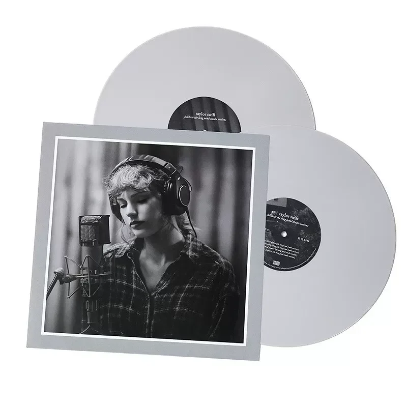 Genuine Swift Album for Taylor Swift Folklore Story Long Pond Studio Live 2LP Grey Vinyl Record