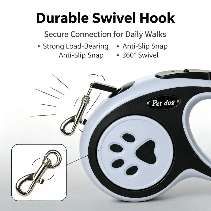 5Meters Paw Dog Leash For Small Medium Large Dogs Outdoor Lead Walking Puppy Strong Retractable Nylon Rope Yorkies Pet Supplies