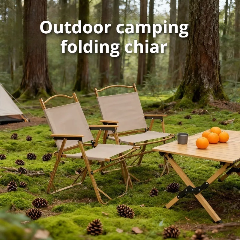 Comfortable Armrest Folding Chair Travel Leisure Fishing Household Durable Camping Chair Outdoor Portable Camping Furnishings